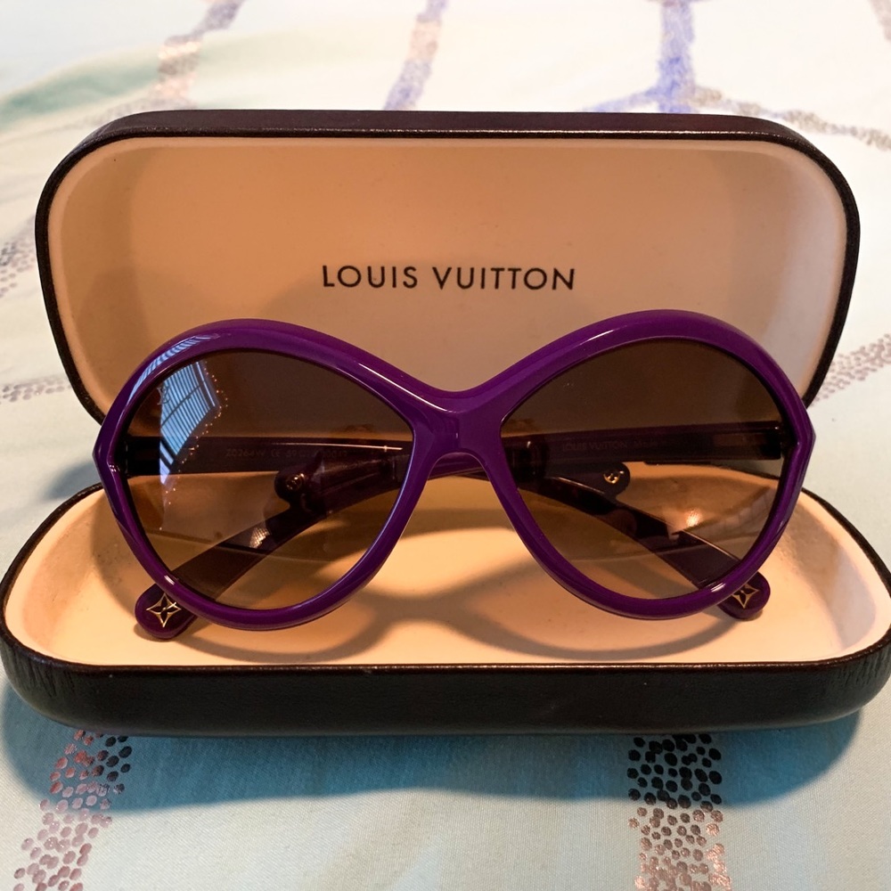 Louis Vuitton Purple & Gold Sunglasses - Picture 3 of 8